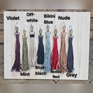 Luxurious Braided Leather Tassel Flair * Handbag Tote Diaper Bag Backpack